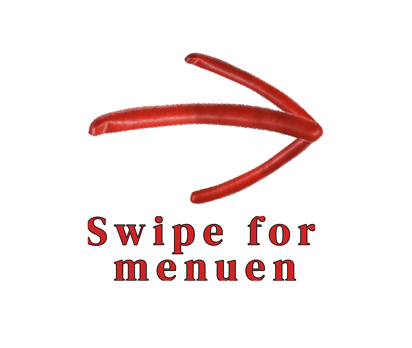 pil der viser at man kan swipe for at se Børnenes Kontors Pølsevogne